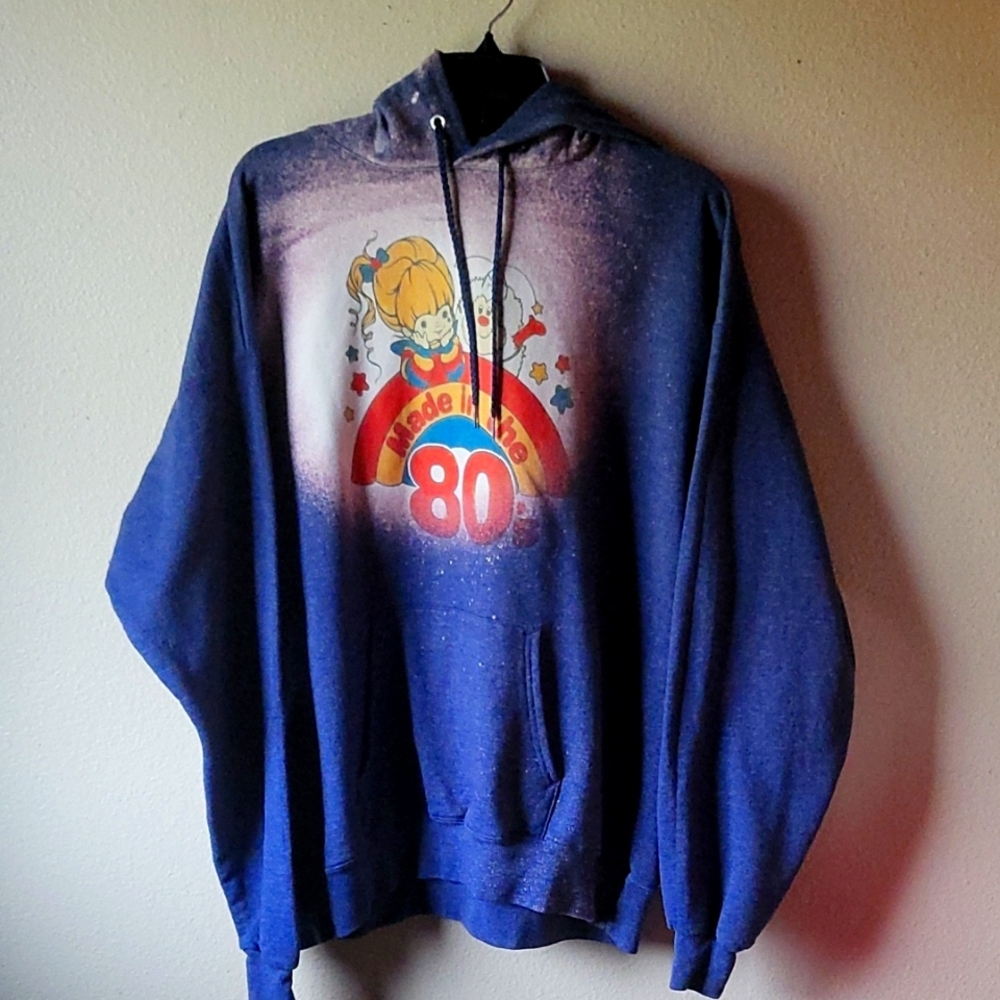 Hanes Blue Hoodie with Colorful Graphic and Soft Fabric